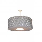 Suspension motif graphique ton gris Ø 50 cm