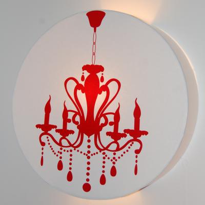 Lampe, Applique en papier imprimé 