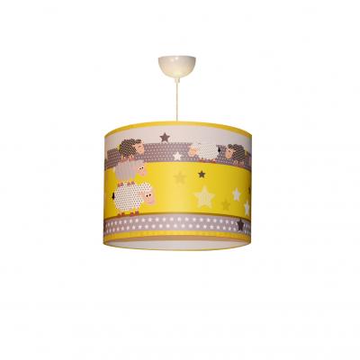 Abat-jour enfant, moutons, jaune.